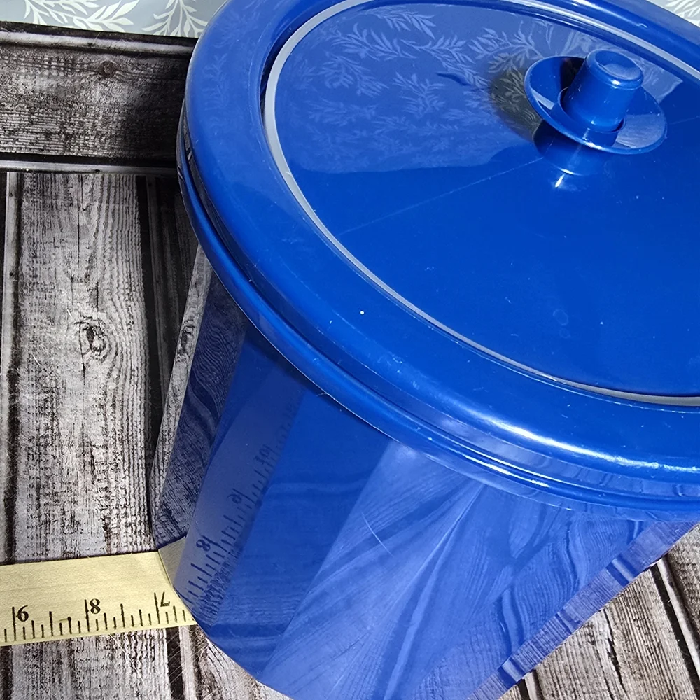 Vintage Tupperware Ice Bucket Blue 1683-3, 1684-2, 1418-1